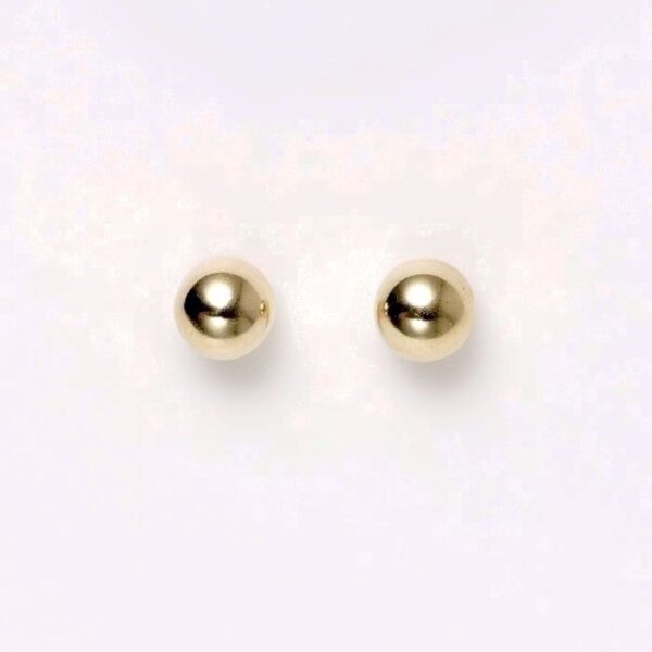 8kt guld kugle ørestikker 5mm – Guld & Sølv Design 5383/5/08