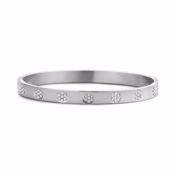 Armring i stål med klare zirkonia sten CO88 8CB-90695