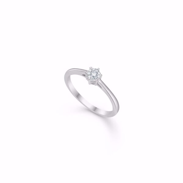Diamant ring 14 kt rød & hvid guld 8321/6/14