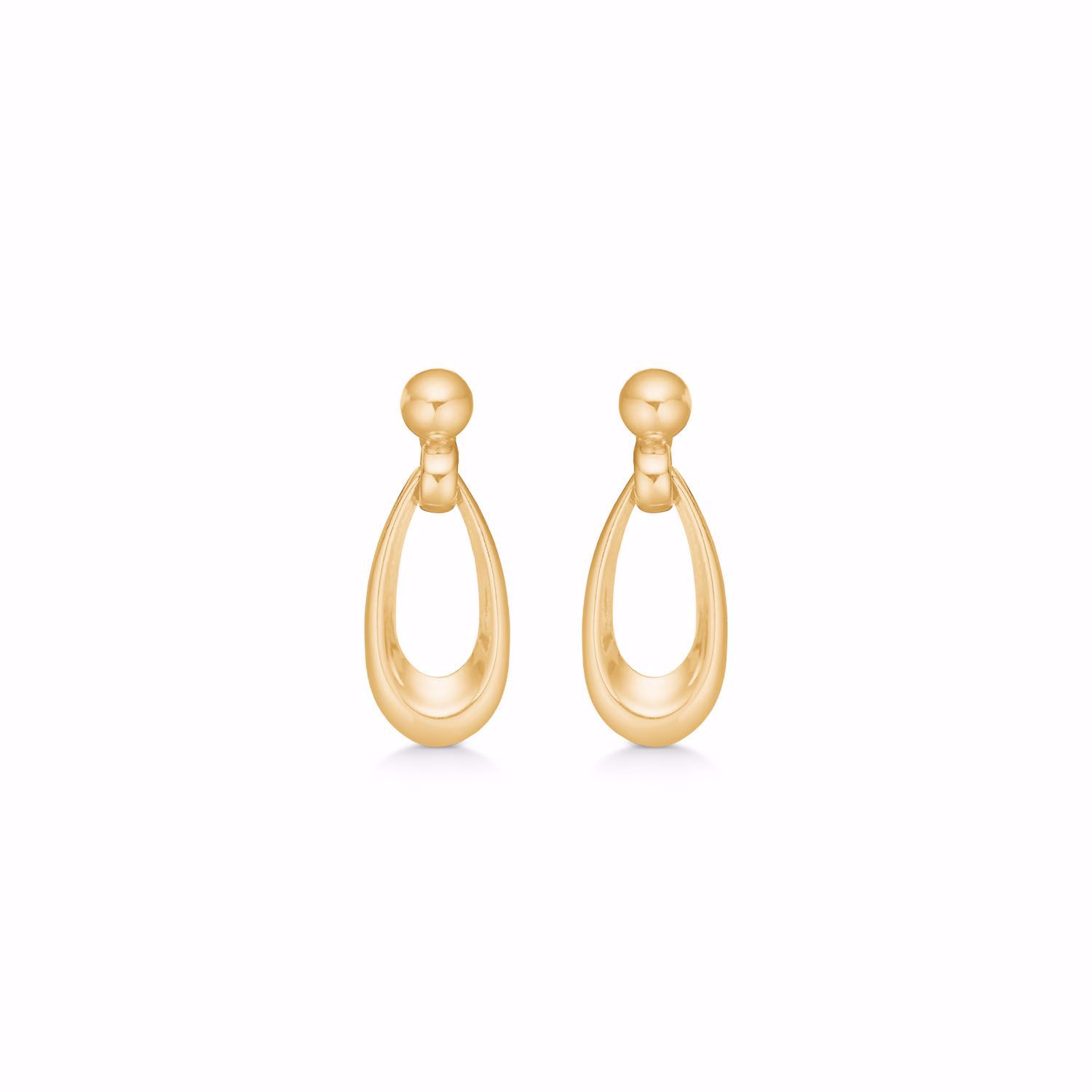 Ovale guld øreringe 8 karat guld fra Guld & Sølv Design 8448/5/08