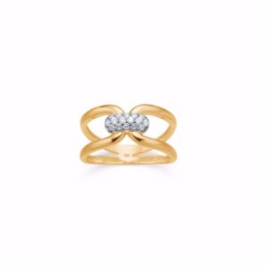 8 karat guldring med zirkonia sten - 6490/08