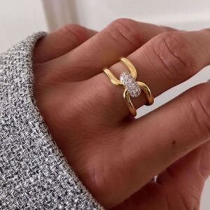 8 karat guldring med zirkonia sten - 6490/08