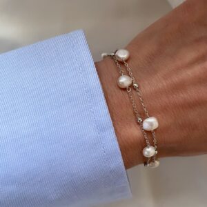 Seville PERLA dobbelt armbånd med perler - 81030