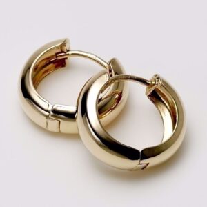 8kt guld creoler 15mm - Guld & Sølv Design 5526/08