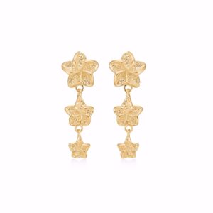 Seville Jewelry FLORA blomster øreringe forgyldt sølv 11578