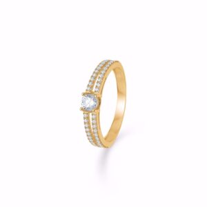 8 karat guld ring med zirkonia sten - 6389/08