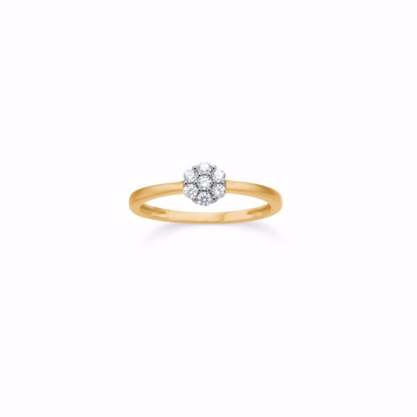 Guldring - 8kt guld med zirkonia sten 6486/08