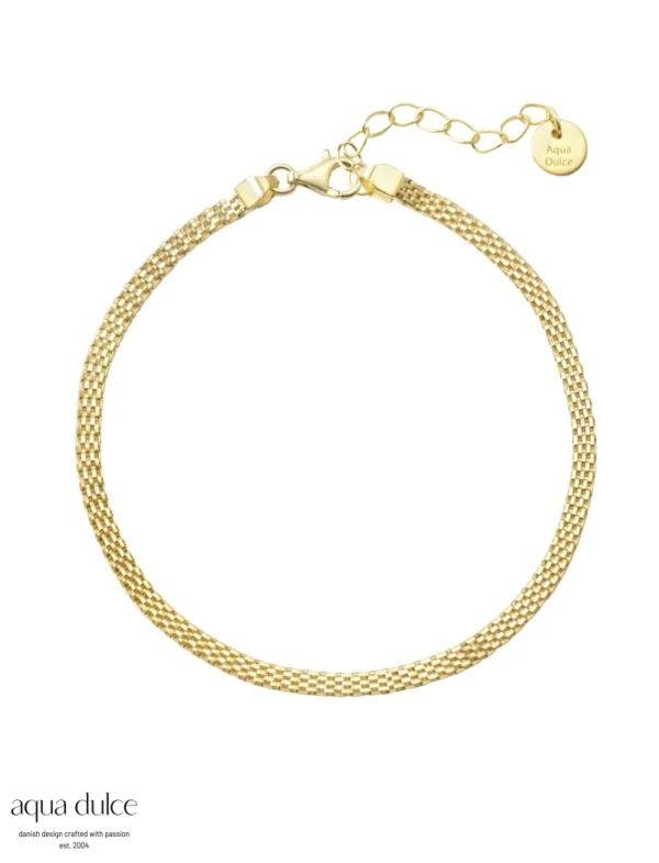 Aqua Dulce FLATA armbånd forgyldt sølv 6276