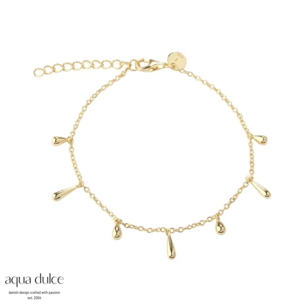 Aqua Dulce SHINY DROP armbånd forgyldt 6180