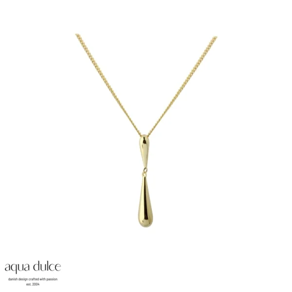 Aqua Dulce SHINY DROP halskæde forgyldt 6182