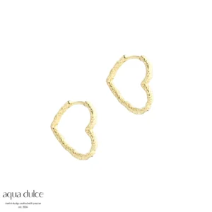 Love Me Hearts 22mm hoops øreringe - Aqua Dulce 5950