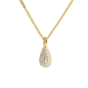 Aqua Dulce PAVÉ halskæde forgyldt sølv 6110
