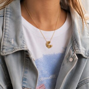 Selma halskæde i forgyldt sølv - Seville Jewelry 2061/3/F