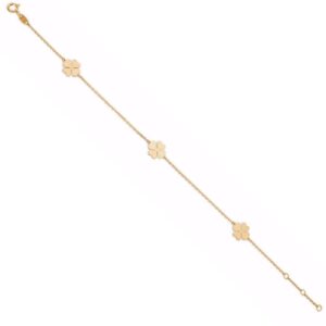 Firkløver armbånd 8kt guld - Guld & Sølv Design