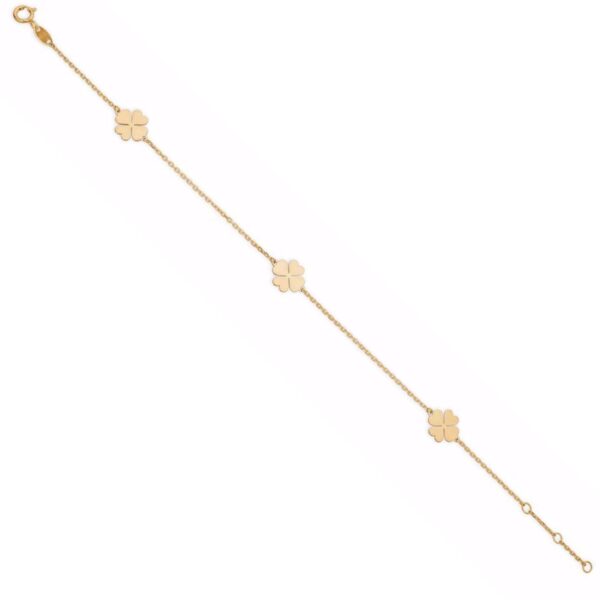 Firkløver armbånd 8kt guld - Guld & Sølv Design