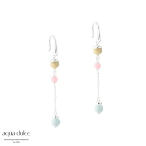 MORGANITE DREAM LONG sølv øreringe - Aqua Dulce