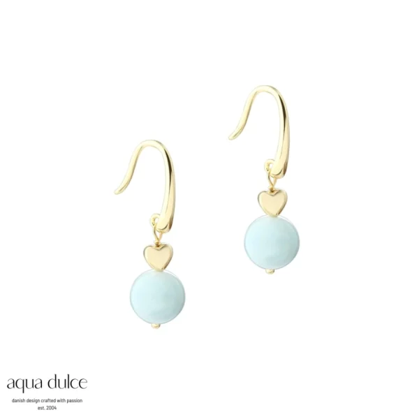 MORGANITE DREAM øreringe forgyldt sølv - Aqua Dulce