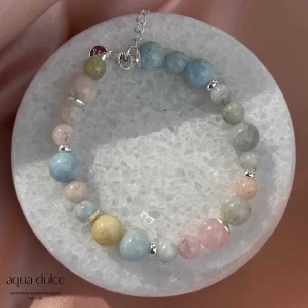 MORGANITE DREAM armbånd i sølv - Aqua Dulce - Billede 2