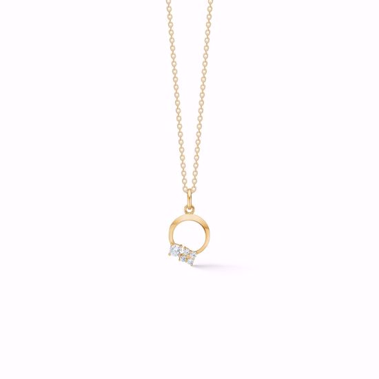 Halskæde med 8kt guld cirkel vedhæng 8463/7/08