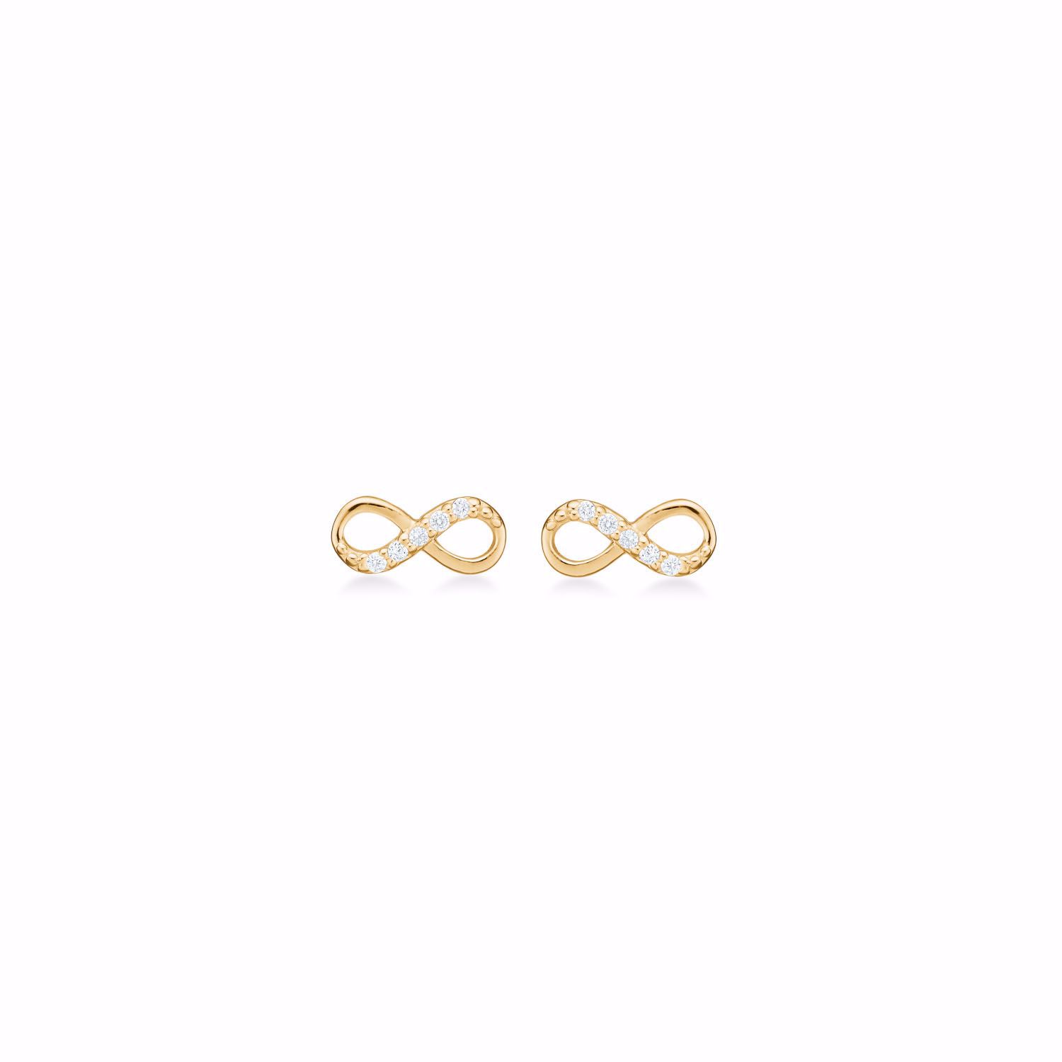 Infinity ørestikker forgyldt sølv - 11585/F Guld & Sølv Design