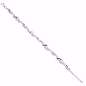 Armbånd i sølv med bølgende design - 81039