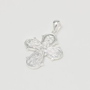 Dagmar kors vedhæng sølv/forgyldt 24mm x 16mm -  30016