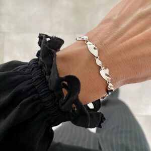 Armbånd i sølv med bølgende design - 81039