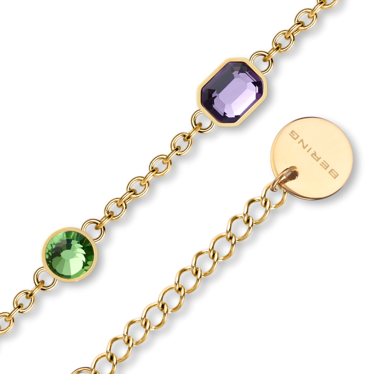 Bering - Arctic Symphony armbånd multi krystal - Guld PVD stål - Billede 3