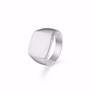 klassisk plade / signet ring til mænd i 925 sterling sølv