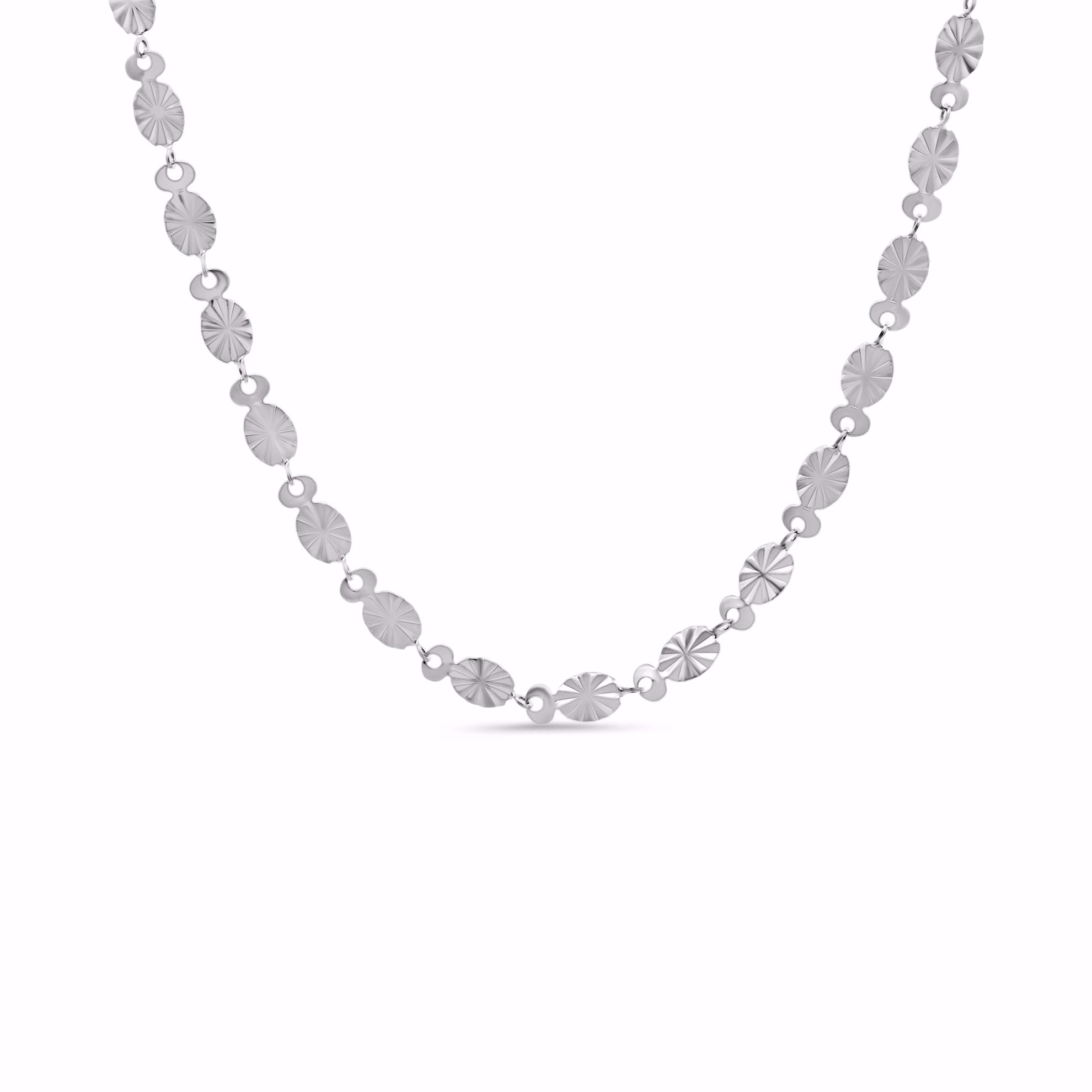 Plissé halskæde i stål - CO88 - 8CN-26480