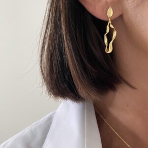 Carla øreringe forgyldt sølv - Seville Jewelry 2035/1/F