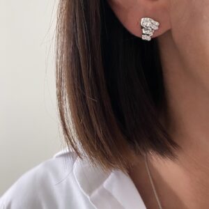 Sophia rustikke sølv øreringe - 2065/1