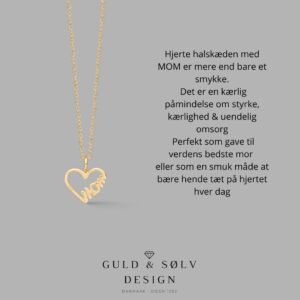 Halskæde med MOM vedhæng forgyldt sølv - 2066/3/F