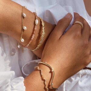 WAVY armring i forgyldt sølv - Aqua Dulce 6218