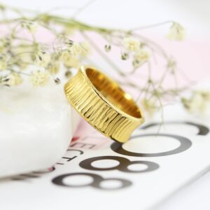 Fine Line Ring - Rustfrit Stål PVD Guldbelægning