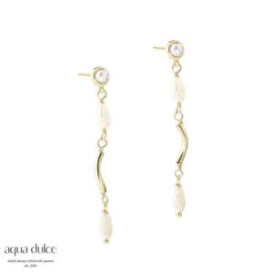 Alura øreringe forgyldt sølv - Aqua Dulce 6323