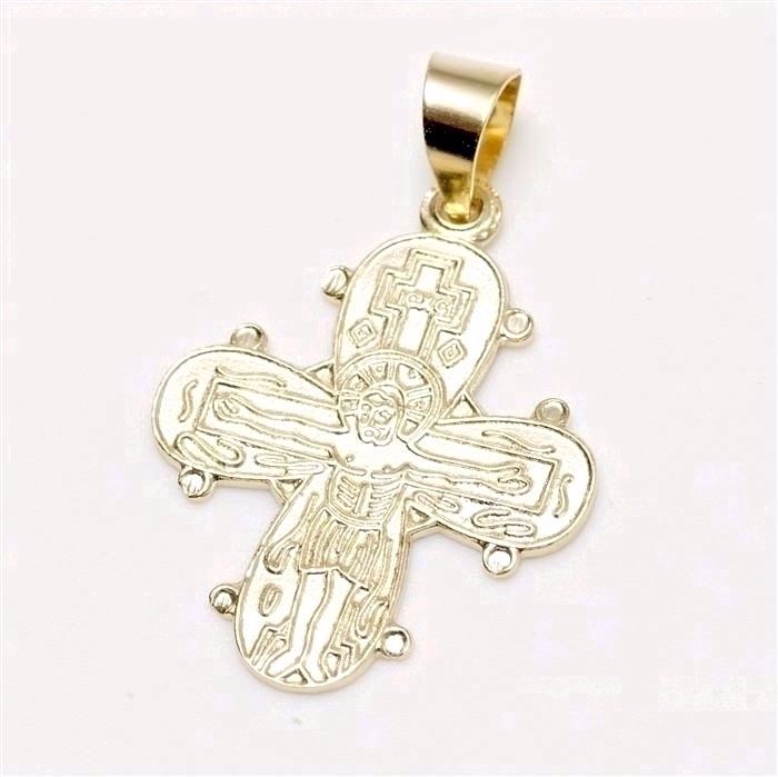 Dagmarkors vedhæng 8 karat guld m. Fadervor 3cm x 1,8cm - 7287/08