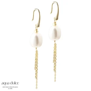 Lunella Big Pearl øreringe - Aqua Dulce 6502