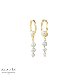 Pearl Sela Hoop Long øreringe - Aqua Dulce 6636