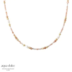 SUNELLA halskæde forgyldt sølv - Aqua Dulce 6703