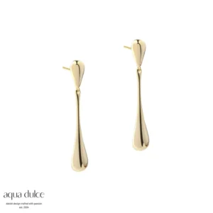 Shiny New Big Drop øreringe forgyldt sølv 5,4cm - Aqua Dulce 6460