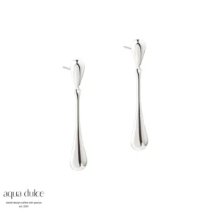 Shiny New Big Drop øreringe i sølv - Aqua Dulce 6459