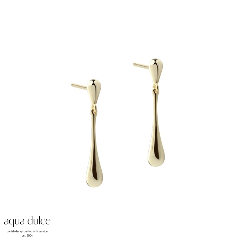 Shiny New Drop Small øreringe forgyldt sølv - Aqua Dulce 6458