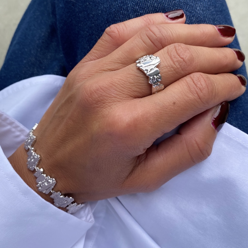 Sofia rustik ring i sølv - 2065/2 - Billede 2