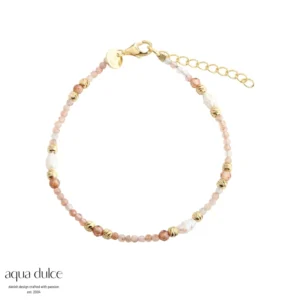 Sunella armbånd i forgyldt sølv - Aqua Dulce 6468