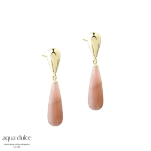 Sunella long drop sunstone øreringe - Aqua Dulce 6456