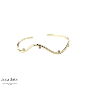 WAVY armring i forgyldt sølv - Aqua Dulce 6218