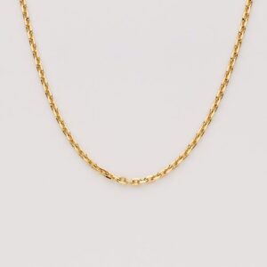 Anker facet kæde 0,60mm i forgyldt sølv - Guld & Sølv Design 8866/F