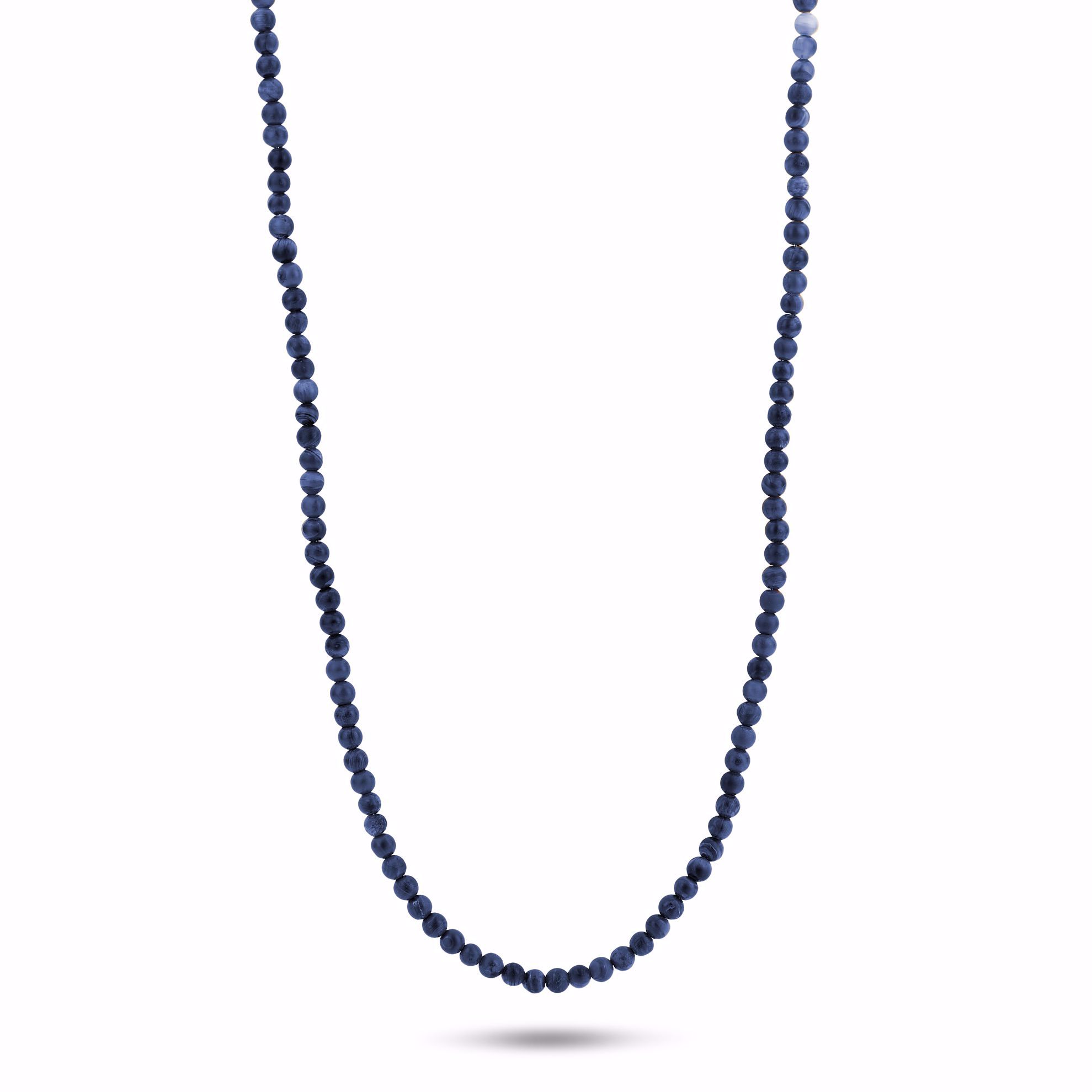 Halskæde til mænd - Blå Sodalit sten 60cm - 7FN-0051