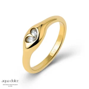 Heart Ring - Bay By Aqua Dulce